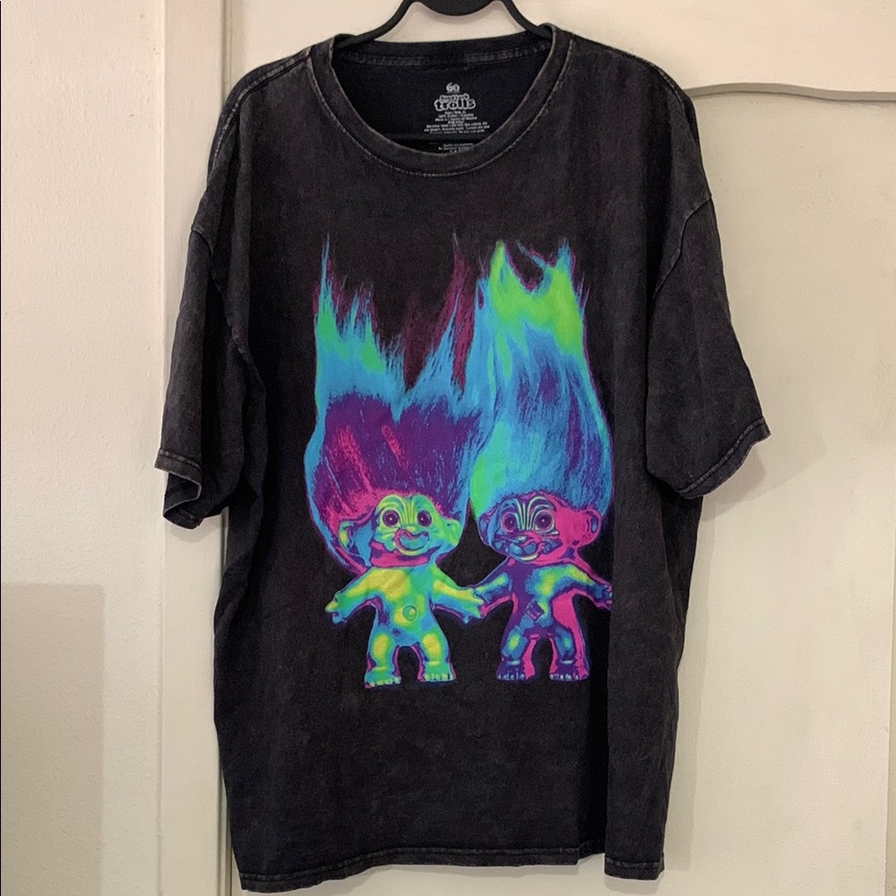 Trolls Black Graphic T-Shirt